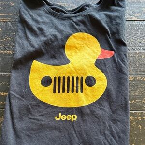 Jeep Black Tee with Yellow Duck Graphic and Red Beak